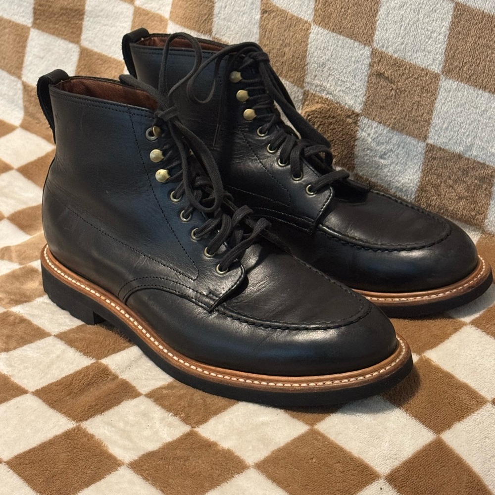 Black Leather Men's Boots